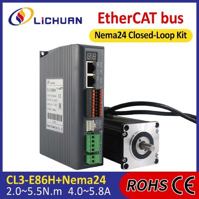 Lichuan DC/AC Closed Loop Stepper Motor Drivers Kit 2.3N.m 2 Phase Nema24 DC24V～110V/AC18V～80V 4.0A 1000PPR