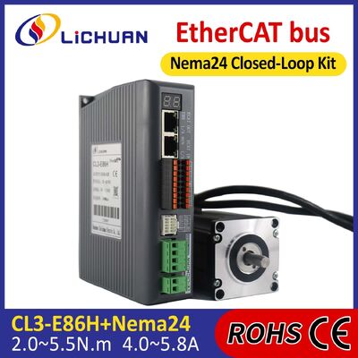 Lichuan DC/AC Closed Loop Stepper Motor Drivers Kit 5.5N.m 2 Phase Nema24 DC24V～110V/AC18V～80V 5.8A 1000PPR