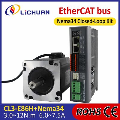 Lichuan DC/AC Closed Loop Stepper Motor Drivers Kit 12N.m 2 Phase Nema34 DC24V～110V/AC18V～80V 7.5A 1000PPR