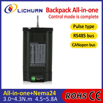 Lichuan Open Loop/Closed Loop Integrated Stepper Motors Driver Pulse/RS485 Control 3.8N.m 2Phase Nema24 DC24~50V 4.5/5.0/5.8A 1000PPR