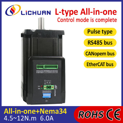 Lichuan Open Loop Integrated Stepper Motors Driver 12N.m 2Phase Nema34 48V 6.0A